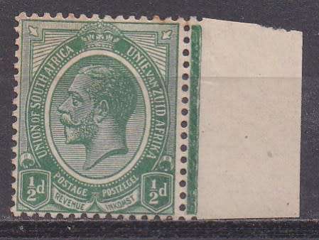 Union of SA 1913 King George v 1/2d with jubilee line MM