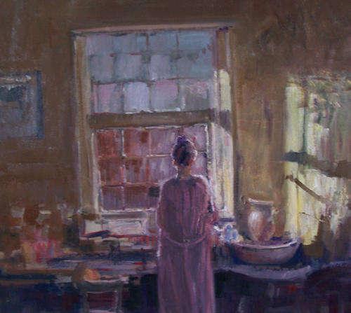 window view (oil on canvas)