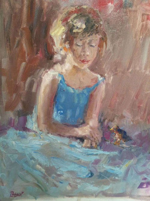 girl (oil on canvas )
