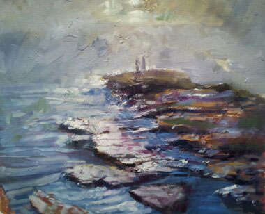 sea scape(oil on canvas )