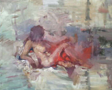 Lady Abstract 2 (oil on canvas )