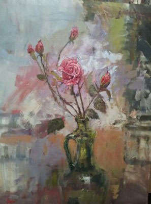 rose(oil on canvas )