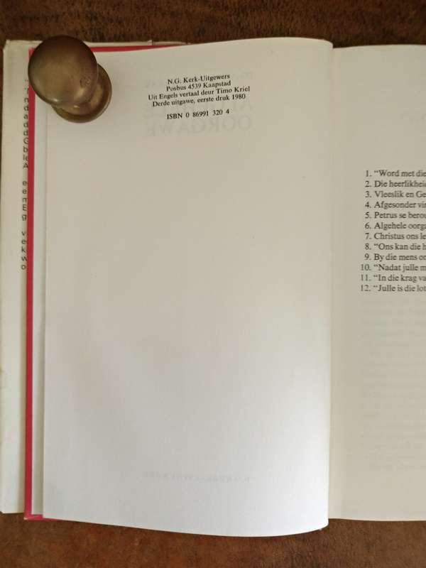 DIE WARE WYNSTOK & ALGEHELE OORGAWE by Andrew Murray