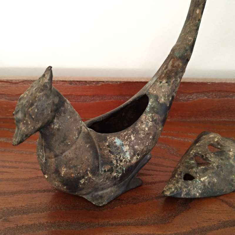Vintage Japanese `Koro`(Incense Burner) - Cast Iron Bird