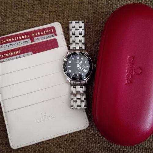 Original RED Omega Seamaster Pro Diver 300m Quartz