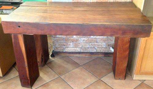 Solid sleeperwood table/server