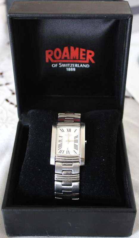 Roamer stainless steel gents quartz watch, Tank style, model 766927 ** NO RESERVE **