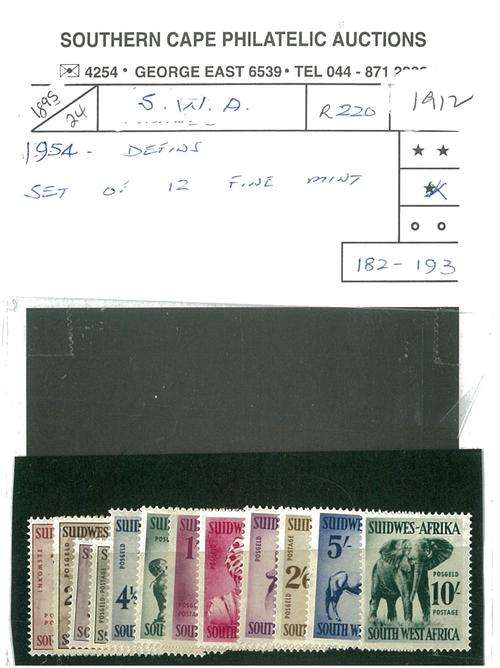 SWA 1954 DEFINS SET