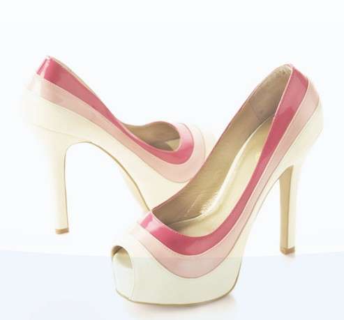 Pink and White Ladies Shoes