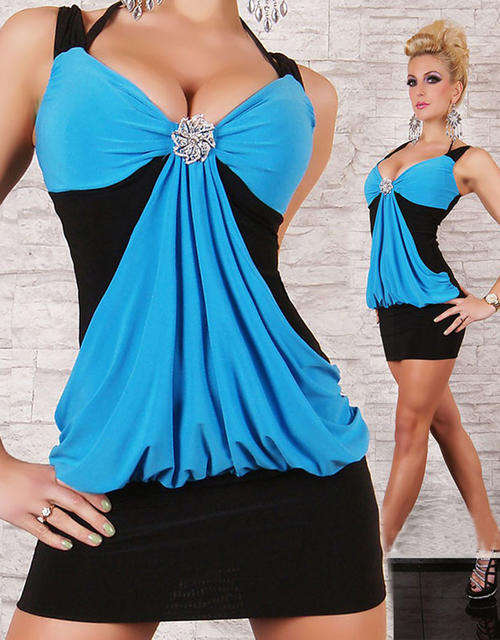 Sexy Ruffles Deep-V Neck Wrap Mini Dress