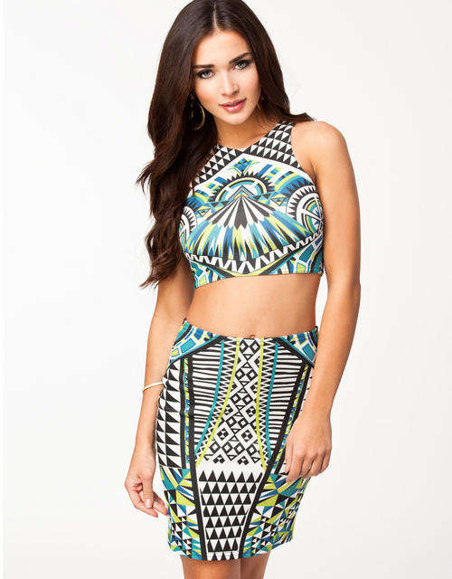 Vintage Crop CutOut Bodycon Dress