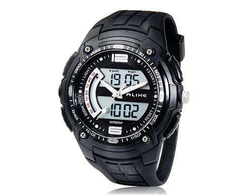 AK1280 Multifunctional 50m Waterproof Analog & Digital Display Sports Diving Watch