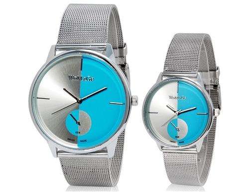 WOMAGE 654 Fashionable Analog Couple Watches