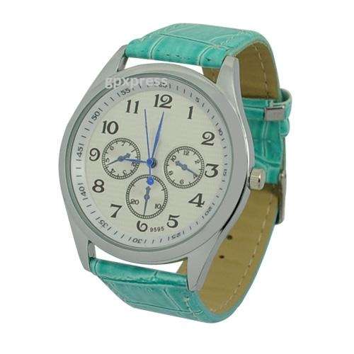 Ladies Quartz Wrist Watch Green with Round Dial