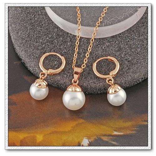 Pearl Jewelry Set, EARRINGS, NECKLACE, PENDANT