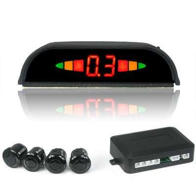 Car LED Display 4 Parking Sensor Reverse Backup Radar