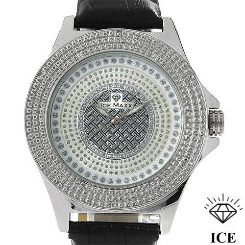 @@3 000@@ ICE MAXX Brand New Gentlemens Leather Watch With Genuine Diamonds