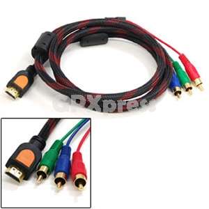1.5M Gold-plated HDMI to RGB Cable 3 Wire Cord Cable