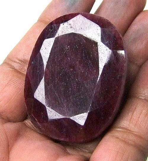 350CT HUGE MUSEUM NATURAL DARK RED RUBY GEMSTONE