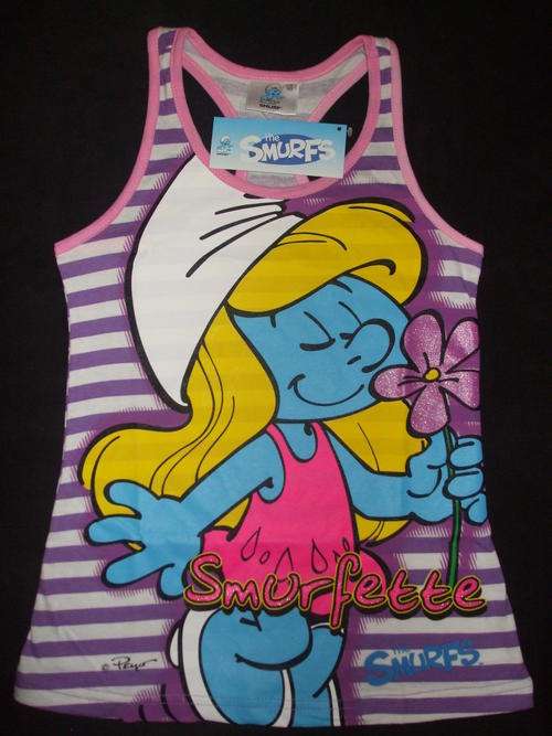 Liebe's The Smurfs - Smurfette Girls T-Shirt / Vest (7-8 Years)