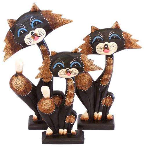 Cat Standing set - brown thin 20/25/30cm