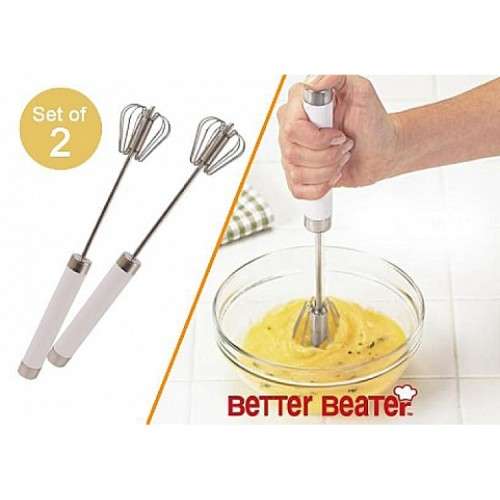 Better Beater 2-Piece Push-Action Rotary Whisks