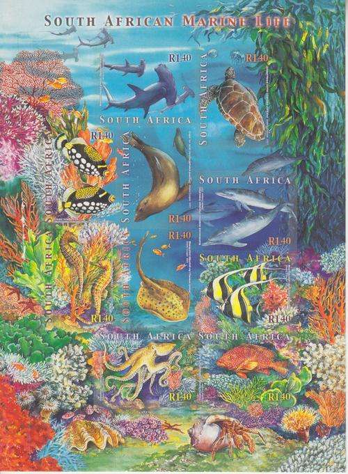 RSA  2001 - MARINE LIFE - SELF ADHESIVE NEW