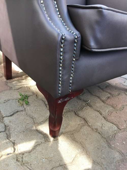 STUNNING LEATHERETTE WINGBACK CHAIRS bid/chair to take both