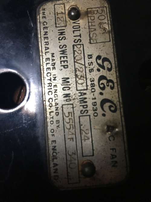 WOW !!! AMAZING VINTAGE G.E.C TABLE FAN WORKING PERECTLY