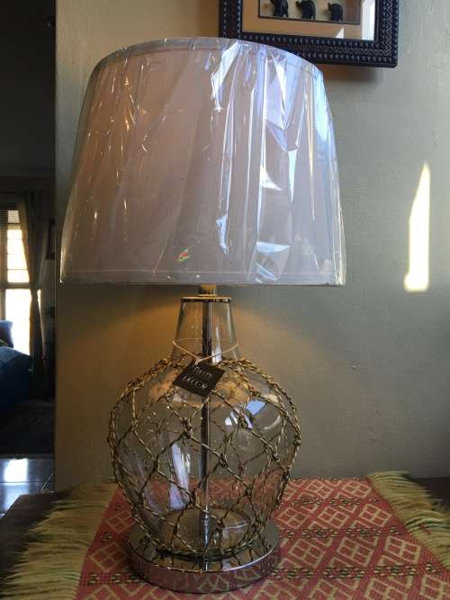 Brand new Stunning Fuller Decor Studio designer glass lamp with an awesome shade