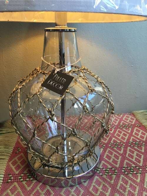 Brand new Stunning Fuller Decor Studio designer glass lamp with an awesome shade