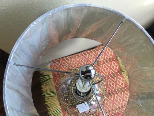 Brand new Stunning Fuller Decor Studio designer glass lamp with an awesome shade
