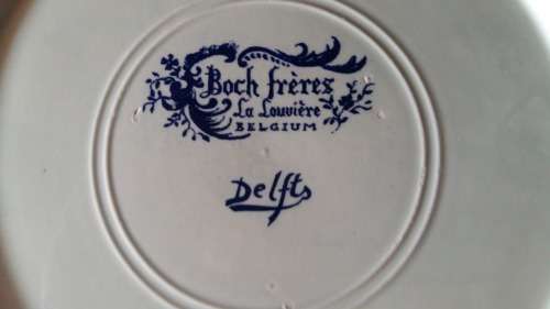 DELFT BOCH FRERES BELGIUM VINTAGE WALL PLATE