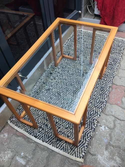 STUNNING ARTDECO BEECH WOOD COFFEE TABLE