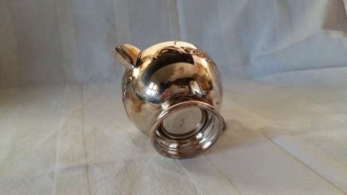 EM-ESS  FOOTED CREAMER , BLANK VIKING PLATE MADE IN CANADA EP COPPER LEAD MOUNTS.
