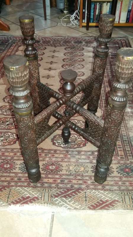 Vintage Morrocan brass fold up Table stand