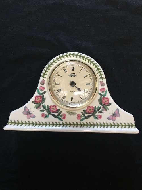Beautiful Portmeirion hand painted porcelain with a Portmeiron quartz clock