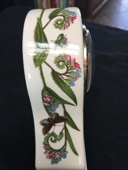 Beautiful Portmeirion hand painted porcelain with a Portmeiron quartz clock