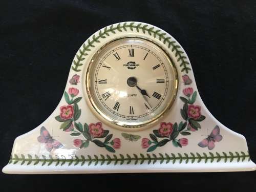 Beautiful Portmeirion hand painted porcelain with a Portmeiron quartz clock