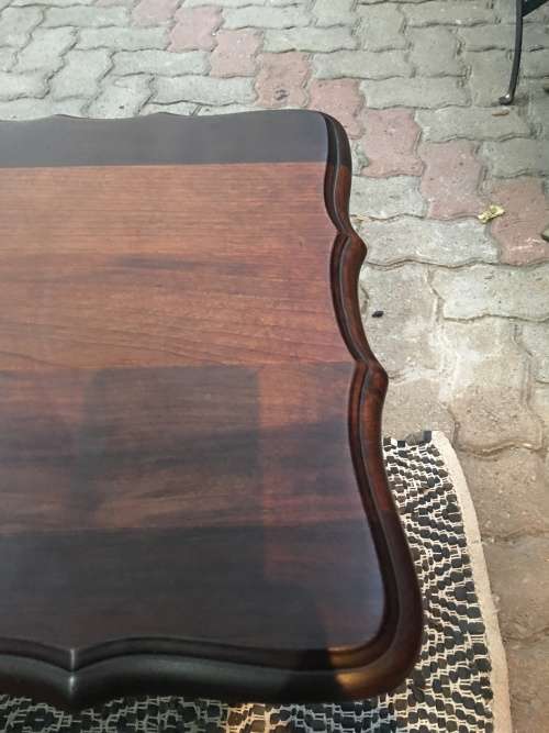 BEAUTIFUL IMBUIA BALL AND CLAW COFFEE TABLE
