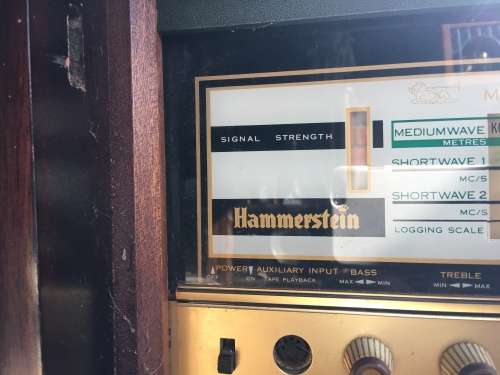 VINTAGE HAMMERSTEIN RADIOGRAM