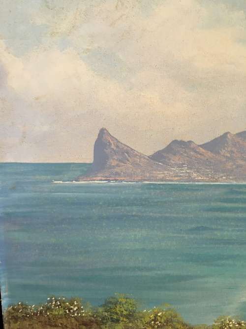 DON BENZIEN SIGNED OIL ON CANVAS OF CHAPMANS PEAK ,unframed
