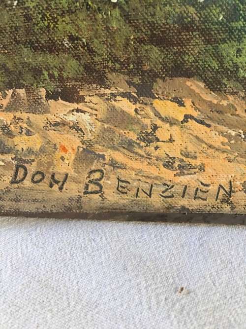DON BENZIEN SIGNED OIL ON CANVAS OF CHAPMANS PEAK ,unframed