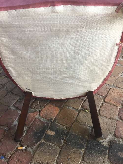 Incredible vintage button back Queen Anne armchair in lovely condition