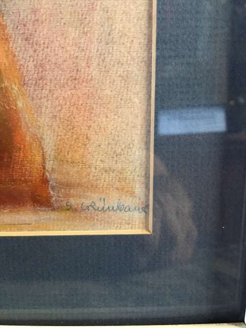 STUNNING FRAMED FLORAL WATER COLOR SIGNED BY S.GRUNBAUR