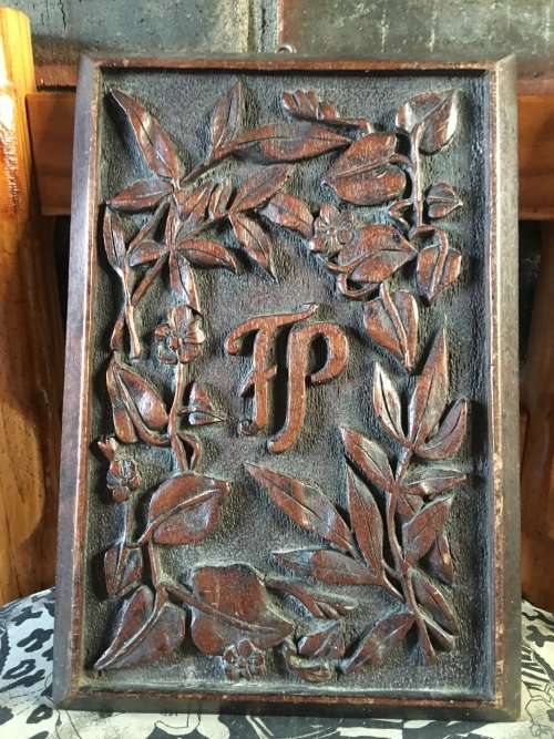 BEAUTIFUL TEAK HAND CARVED WALL HANGING