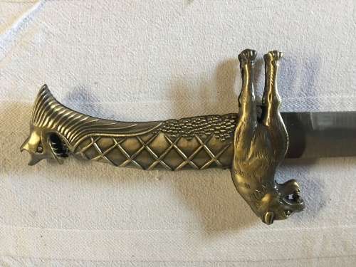 STUNNING decorative functional knife in a matching scabbard