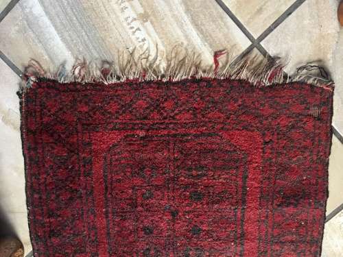 WELL WORN STUNNING VINTAGE HAND MADE PERSIAN PRAYER RUG