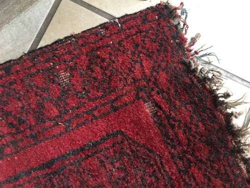 WELL WORN STUNNING VINTAGE HAND MADE PERSIAN PRAYER RUG