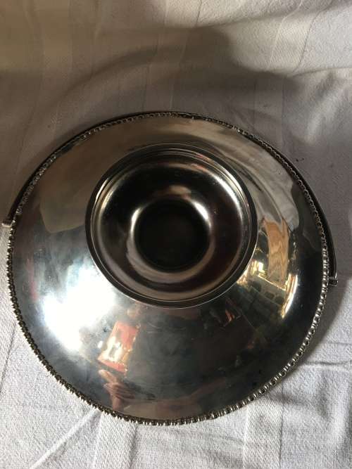 GORGEOUS ANTIQUE SILVER PLATED FRUIT BOWL